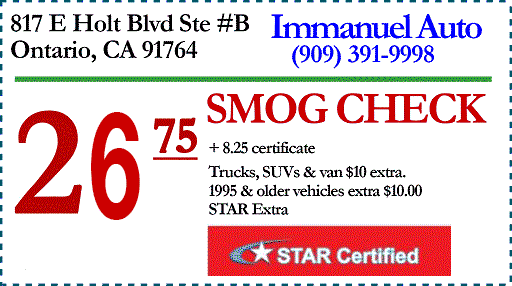 Smog check Coupon